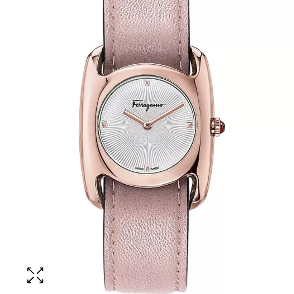 Authentic Brand new never worn w/ tags Women’s Salvatore Ferragamo leather watch